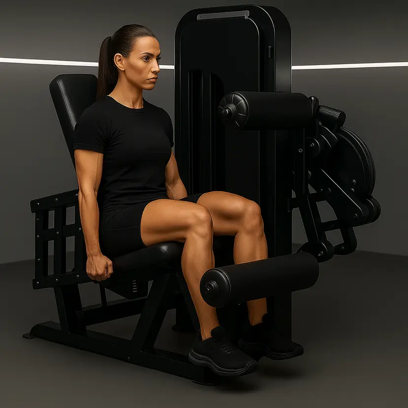 Seated Leg Curl Leg Extension exercise demonstration